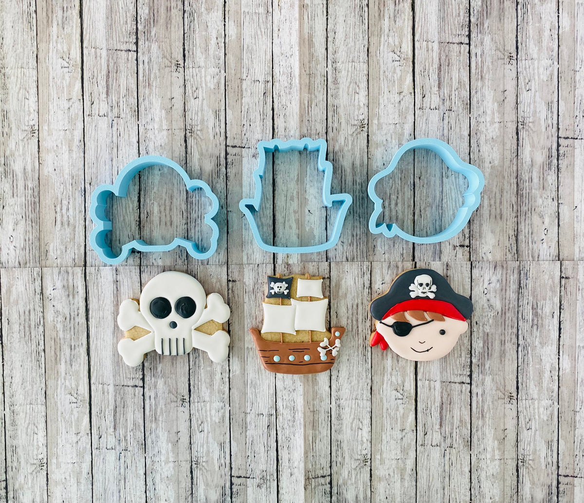 Pirate Cookie Cutter Set, pirate cutter, pirate ship cutter, skull cutter, ocean cutter, sea cutter, boat cutter