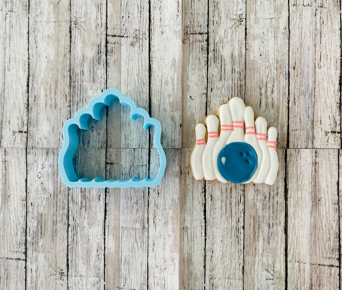 Bowling Pins Set Cookie Cutter, bowling pins cutter, sports cutter, men's cutter, bowling ball cutter