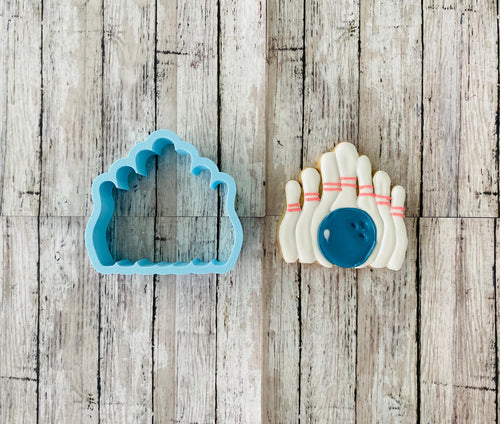 Bowling Pins Set Cookie Cutter, bowling pins cutter, sports cutter, men's cutter, bowling ball cutter