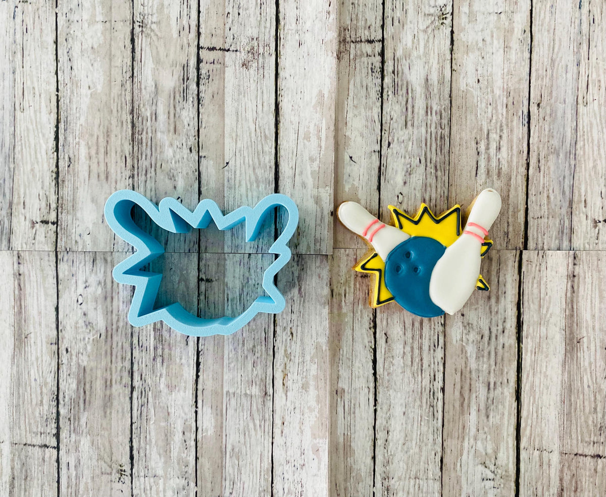 Bowling Strike Shot Cookie Cutter, bowling pins cutter, sports cutter, men's cutter, bowling ball cutter