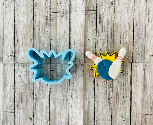 Bowling Strike Shot Cookie Cutter, bowling pins cutter, sports cutter, men's cutter, bowling ball cutter
