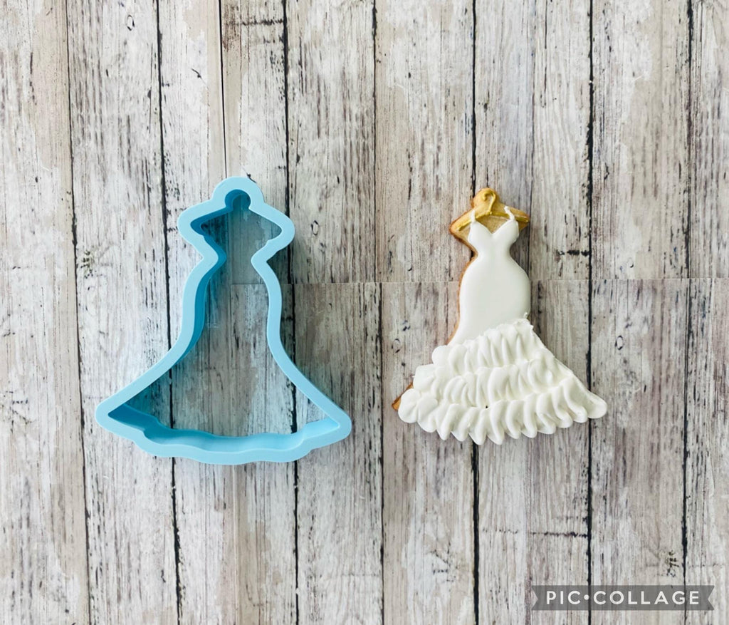 Mermaid Wedding Dress Cookie Cutters, dress cuter, gown cutter, wedding cutter, girl cutter, anniversary cutter, bride cutter
