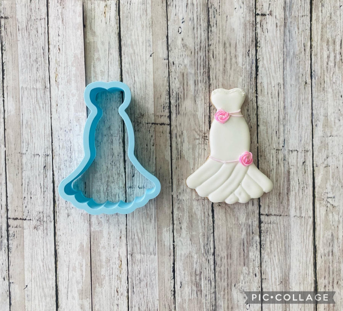 Strapless Wedding Dress Cookie Cutters, dress cuter, gown cutter, wedding cutter, girl cutter, anniversary cutter, bride cutter
