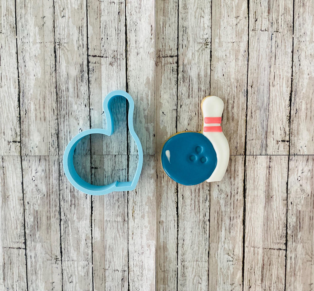 Bowling Pin & Ball Cookie Cutter, bowling cutter, sports cutter, bowling pin cutter