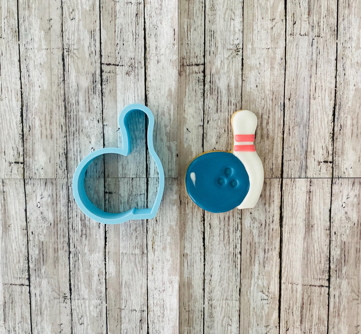 Bowling Pin & Ball Cookie Cutter, bowling cutter, sports cutter, bowling pin cutter
