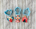 Carnival Cookie Cutter Set, clown Cutter, tent Cutter, Ferris wheel Cutter