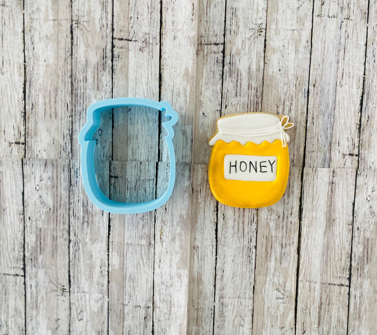 Bee & Honey Cookie Cutter Set, bee cutter, honey jar cutter, homey comb cutter, bee hive cutter, insect cutter, honey cutter