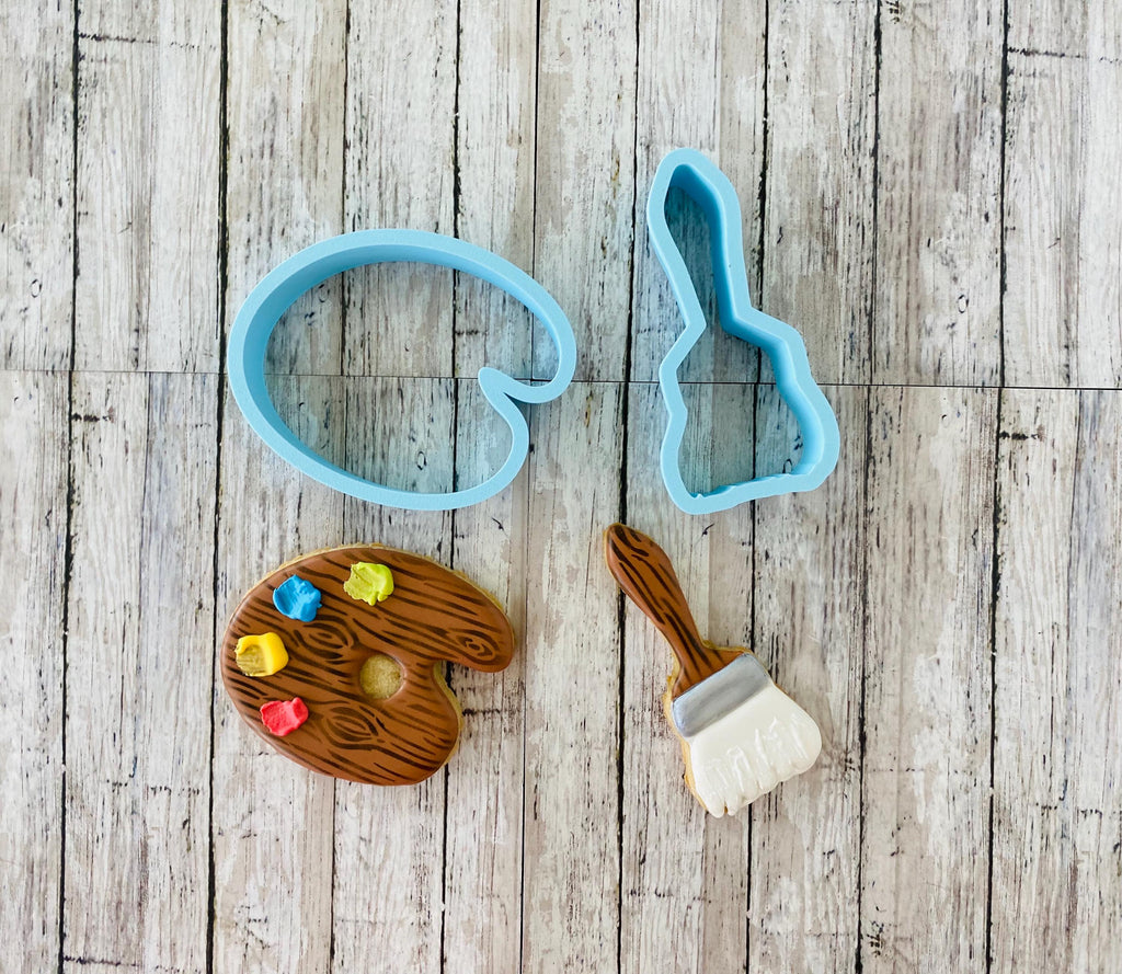 Paint Cookie cutter set, paint pallet cutter, paint brush cutter, art cutter, crafts cutter