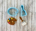 Paint Cookie cutter set, paint pallet cutter, paint brush cutter, art cutter, crafts cutter