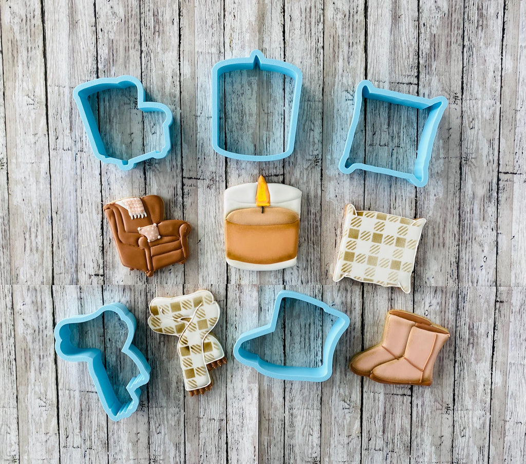 Fall Cookie Cutter Set, fall cutter, candle cutter, scarf cutter, pillow  cutter, chair cutter, winter boots cutter