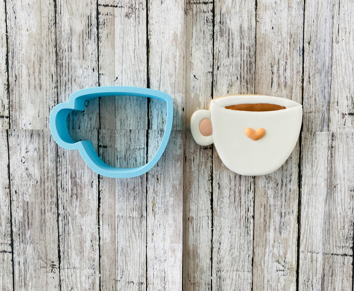 Coffee & Croussiant Cookie Cutter Set, Coffee Mug cutter, croussiant cutter, breakfast cutter