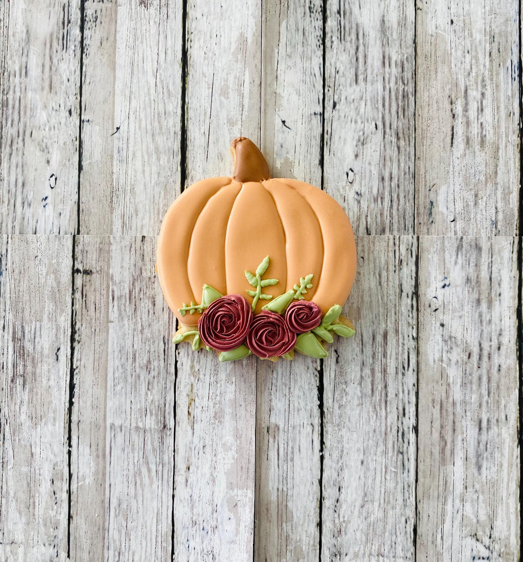 Floral Pumpkin Cookie Cutter, pumpkin cutter, thanksgiving cutter, fall cutter, fruit cutter