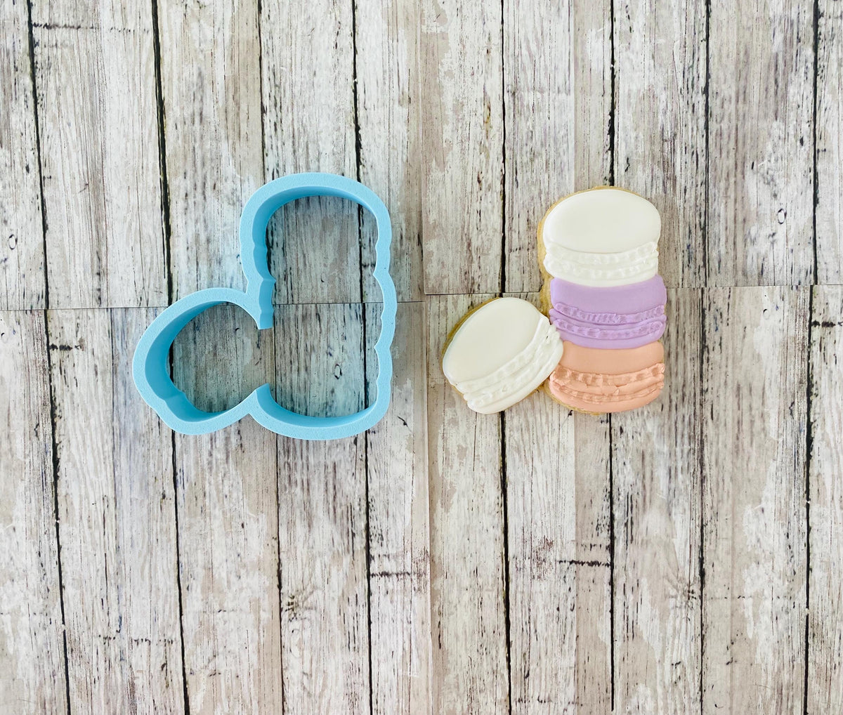 Macaron Cookie Cutter, stacked macaron Cutter, French desert Cutter, Desert Cutter, food cutter