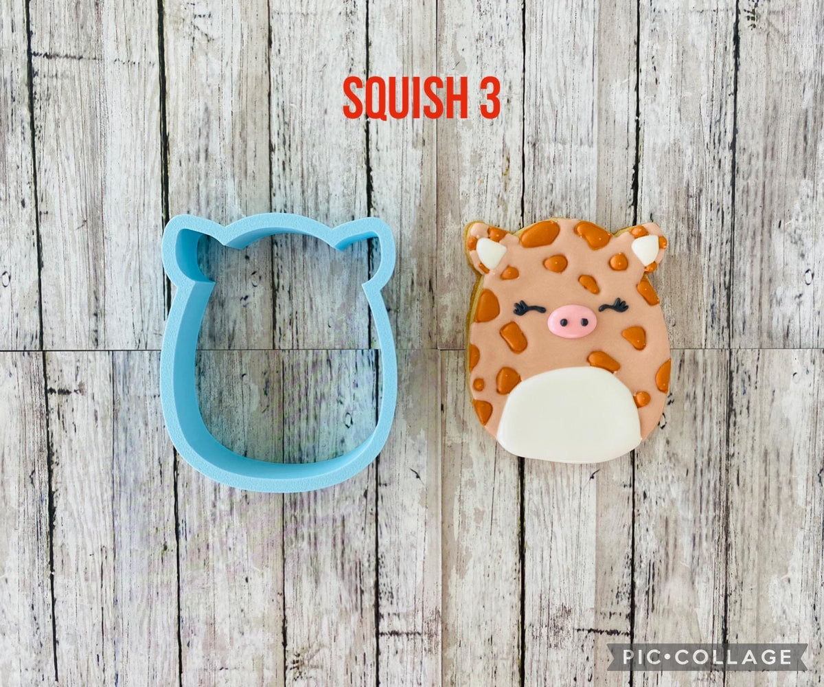 Animal Pillow Cookie Cutters, animal cutters, squish cutters, kid cutters, birthday cutters