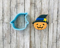 Pumpkin Witch Cookie Cutter, Jack O Latern cutter, Halloween cutter, spooky cutter, food cutter, trick or treat cutter