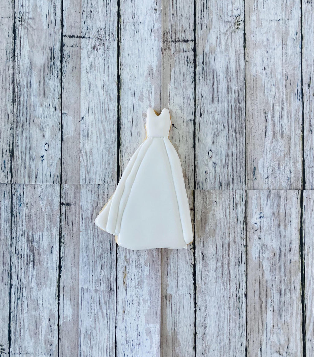 Plain Wedding Dress Cookie Cutters, dress cuter, gown cutter, wedding cutter, girl cutter, anniversary cutter, bride cutter