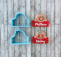 Gingerbread With Sign Cookie Cutter, Christmas cutter, gingerbread man cutter, gingerbread girl cutter, Christmas cookies