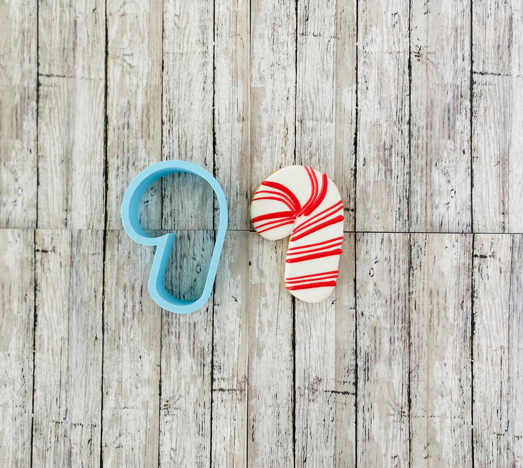 Chubby Candy Cane Cookie Cutter, Fat candy cane cutter, Christmas cutter