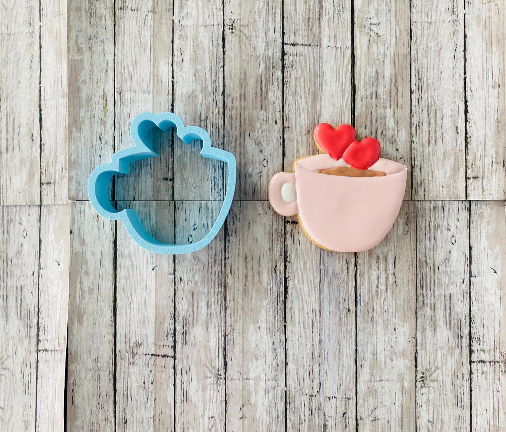 Heart Coffee Mug Cookie Cutter, valentines cutter, coffee cutter, holiday cutter