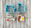 Bacon and Eggs Cutters, we go together cutter, valentines cutter