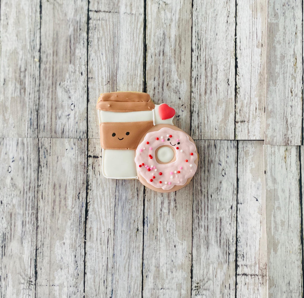 Coffee and Donut 2 Cookie Cutter, coffee cutter, donut cutter, breakfast cutter