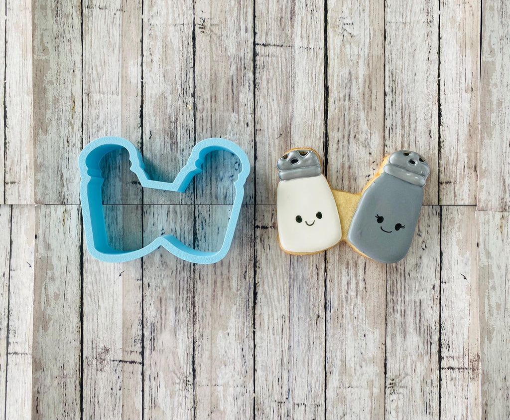Salt and Pepper 2 Cookie Cutter, food cutter, spice cutter, seasoning cutter