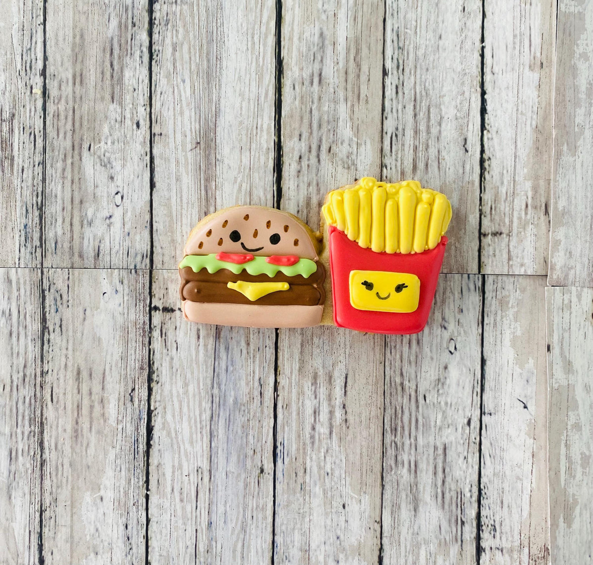 Burger and Fries 2 Cookie Cutter, food cutter, burger cutter, fries cutter, fast food cutter, bbq cutter