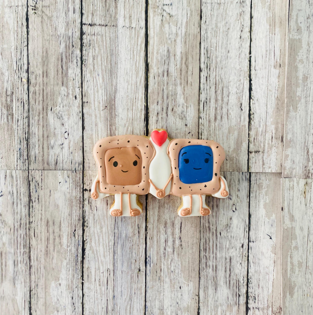Peanut Butter and Jelly 2 Cookie Cutter, food cutter, snack cutter, kid cutter, peanut butter cutter, jelly cutter