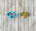 Racing Flags Cookie Cutter, car cutter, boy cutter, birthday cutter, Father's Day cutter