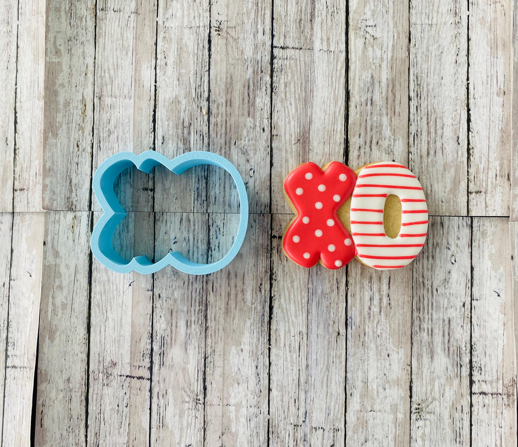 X O Cookie Cutter, valentines cutter, hugs & kisses cutter, holiday cutter, love cutter