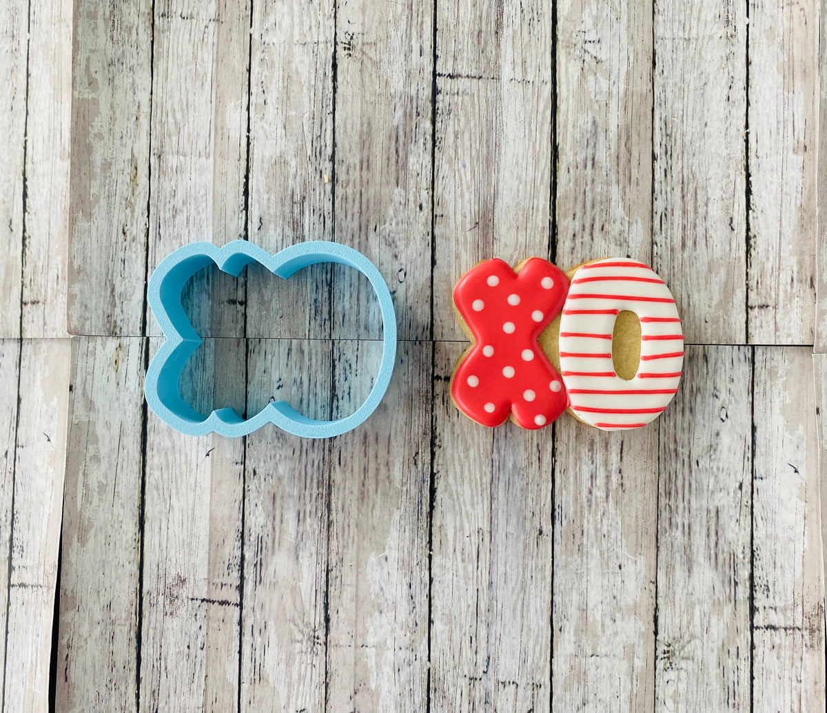 X O Cookie Cutter, valentines cutter, hugs & kisses cutter, holiday cutter, love cutter