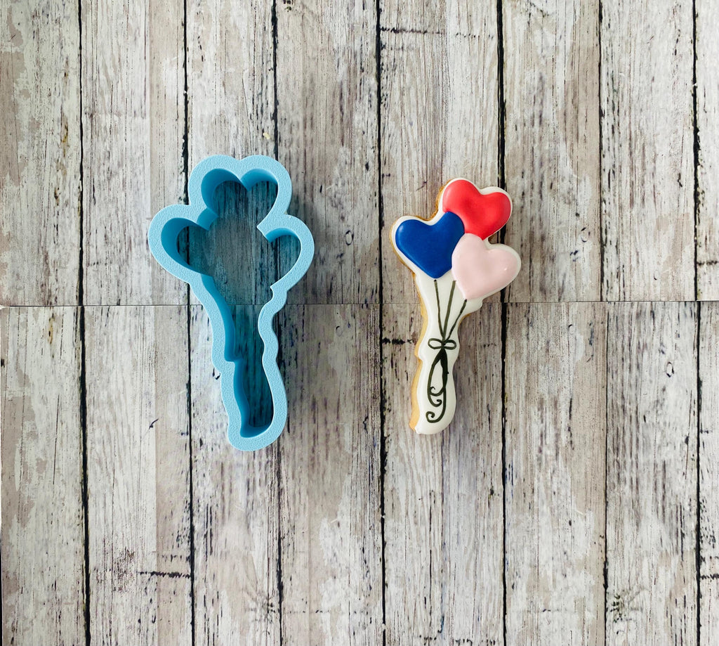 Heart Balloons Cookie Cutter, balloon cutter, heart cutter, valentines cutter
