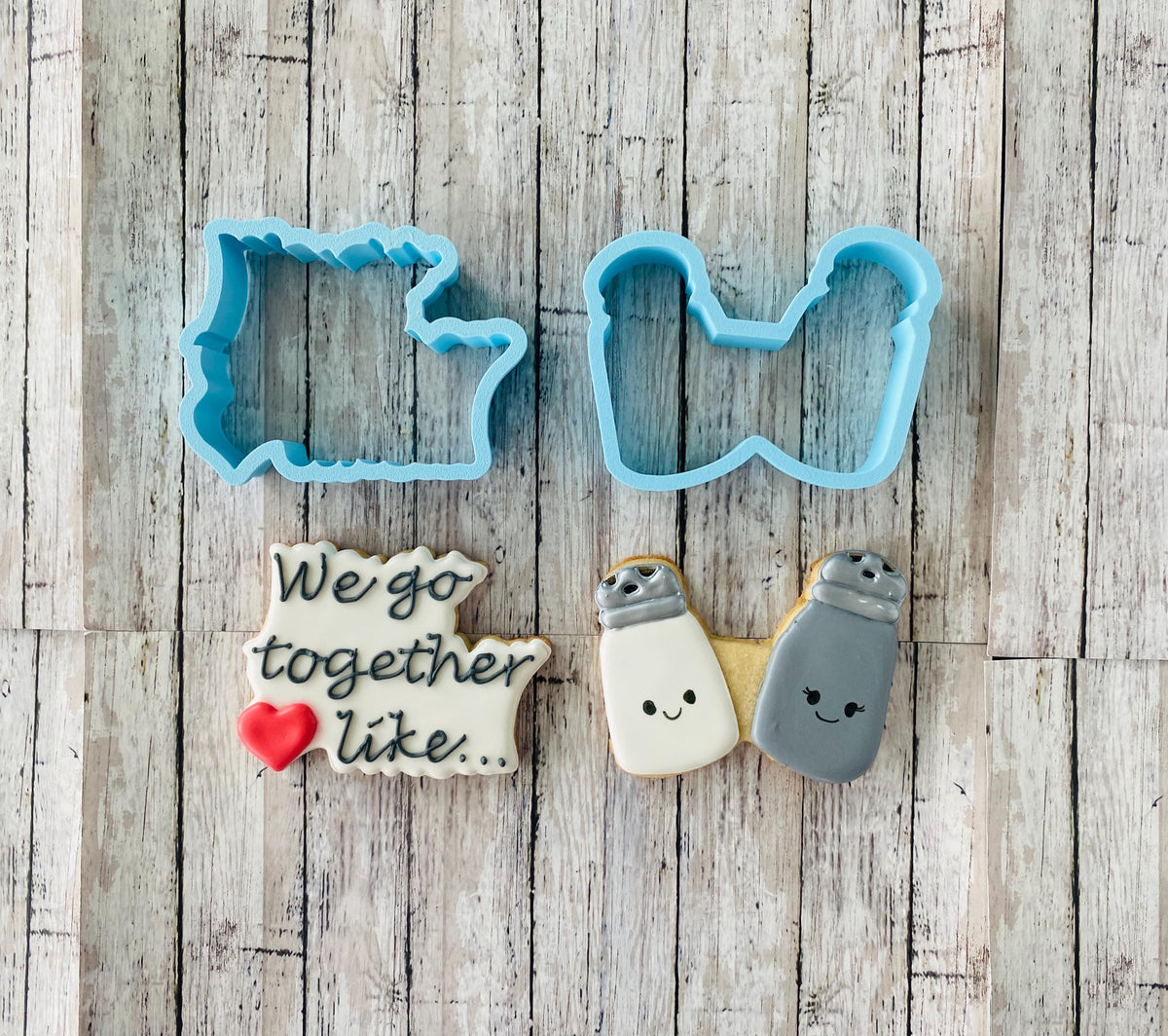 Salt & Pepper Cutters, we go together cutter, valentines cutter