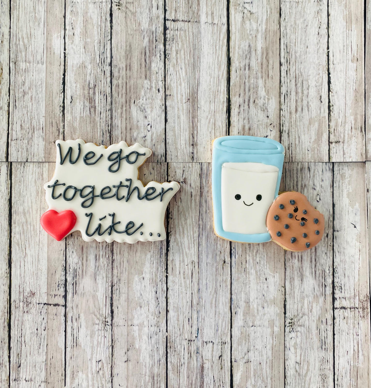 Cookies and Milk Cutters, we go together cutter, valentines cutter