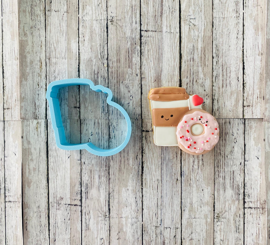 Coffee and Donut 2 Cookie Cutter, coffee cutter, donut cutter, breakfast cutter