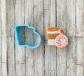 Coffee and Donut 2 Cookie Cutter, coffee cutter, donut cutter, breakfast cutter