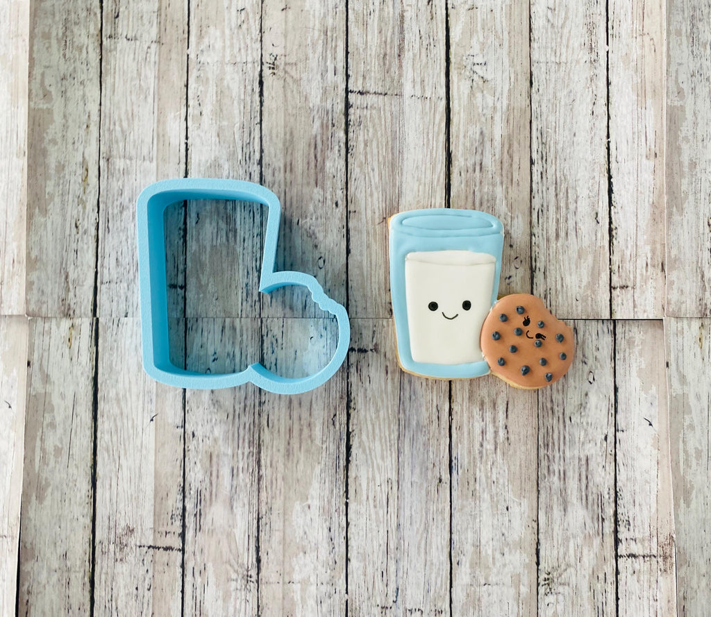 Cookies and Milk 2 Cookie Cutter, cookies cutter, milk cutter, kid cutter, snack cutter, desert cutter