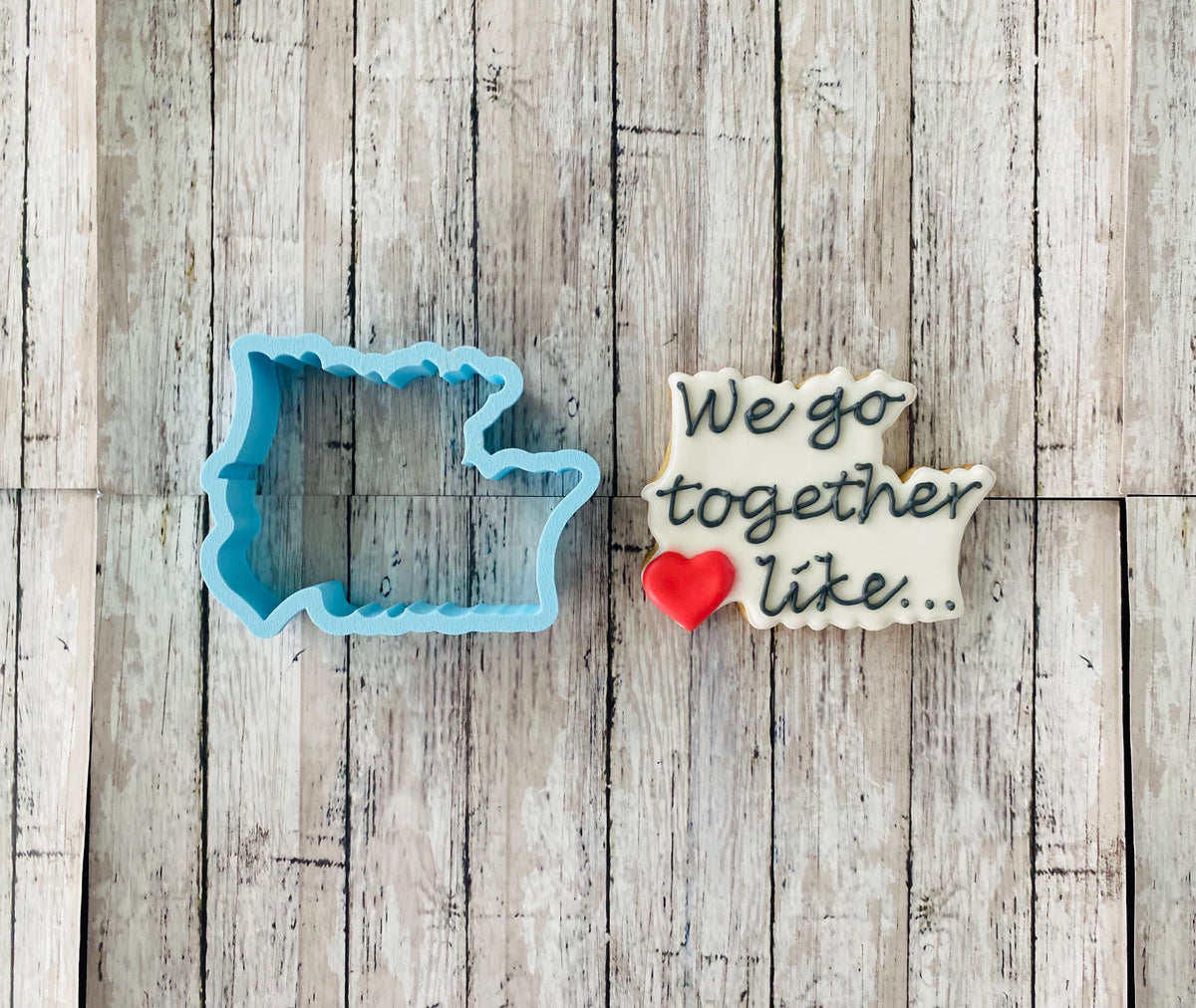 We Go together Word Cookie Cutter, valentines cutter