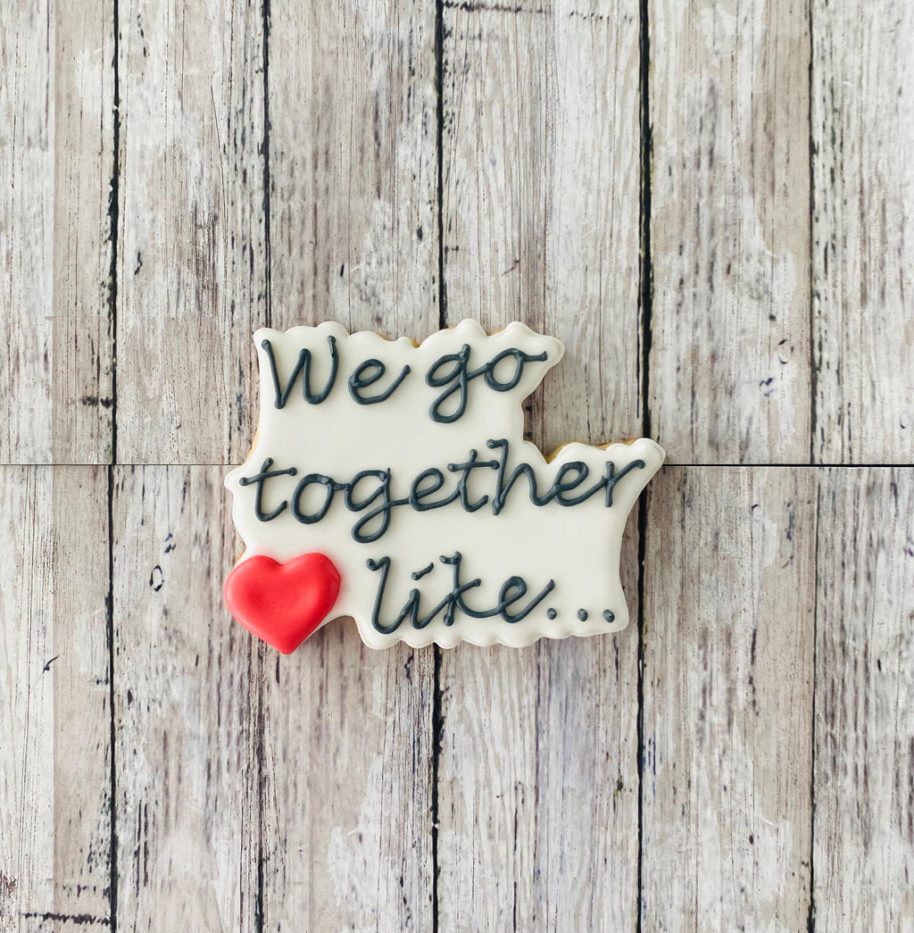 We Go together Word Cookie Cutter, valentines cutter