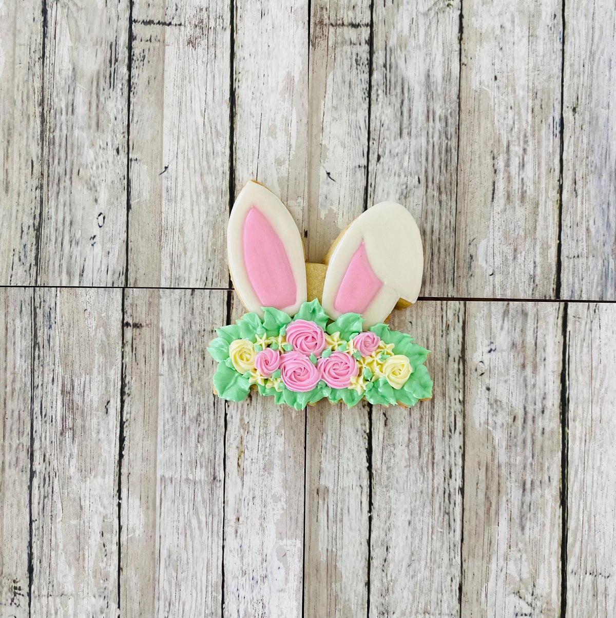 Floral Bunny Ears Cookie Cutter, bunny plaque cutter, Easter cutter, animal cutter, rabbit cutter, holiday cutter
