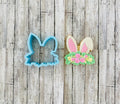Floral Bunny Ears Cookie Cutter, bunny plaque cutter, Easter cutter, animal cutter, rabbit cutter, holiday cutter