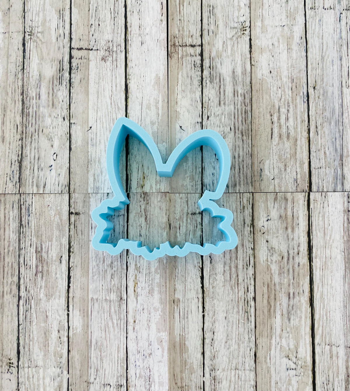 Floral Bunny Ears Cookie Cutter, bunny plaque cutter, Easter cutter, animal cutter, rabbit cutter, holiday cutter