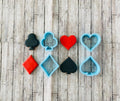 Poker Card Cookie Cutter Set, club cutter, spade cutter, diamond cutter, heart mini cutter, gambling cutter