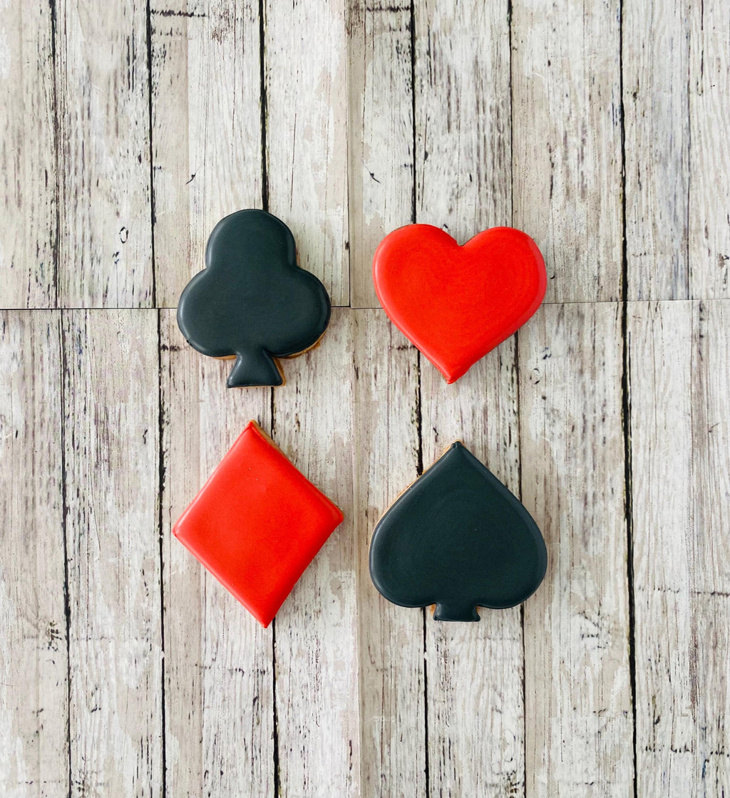 Poker Card Cookie Cutter Set, club cutter, spade cutter, diamond cutter, heart mini cutter, gambling cutter
