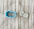 Double Dice Cookie Cutter, game cutter, gambling cutter, Vegas cutter, casino cutter