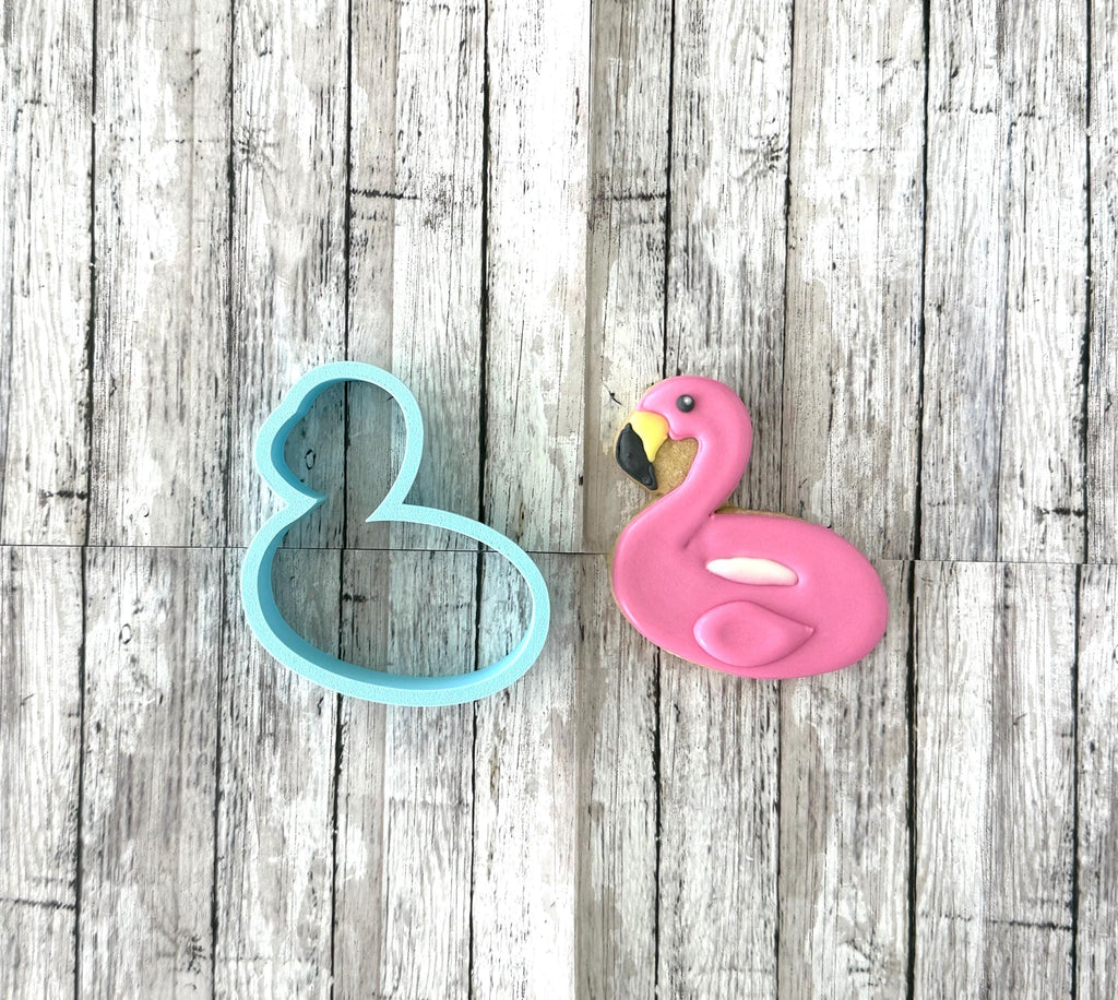 Flamingo Float Cookie Cutter, summer cutter, swim cutter, float cutter, party cutter