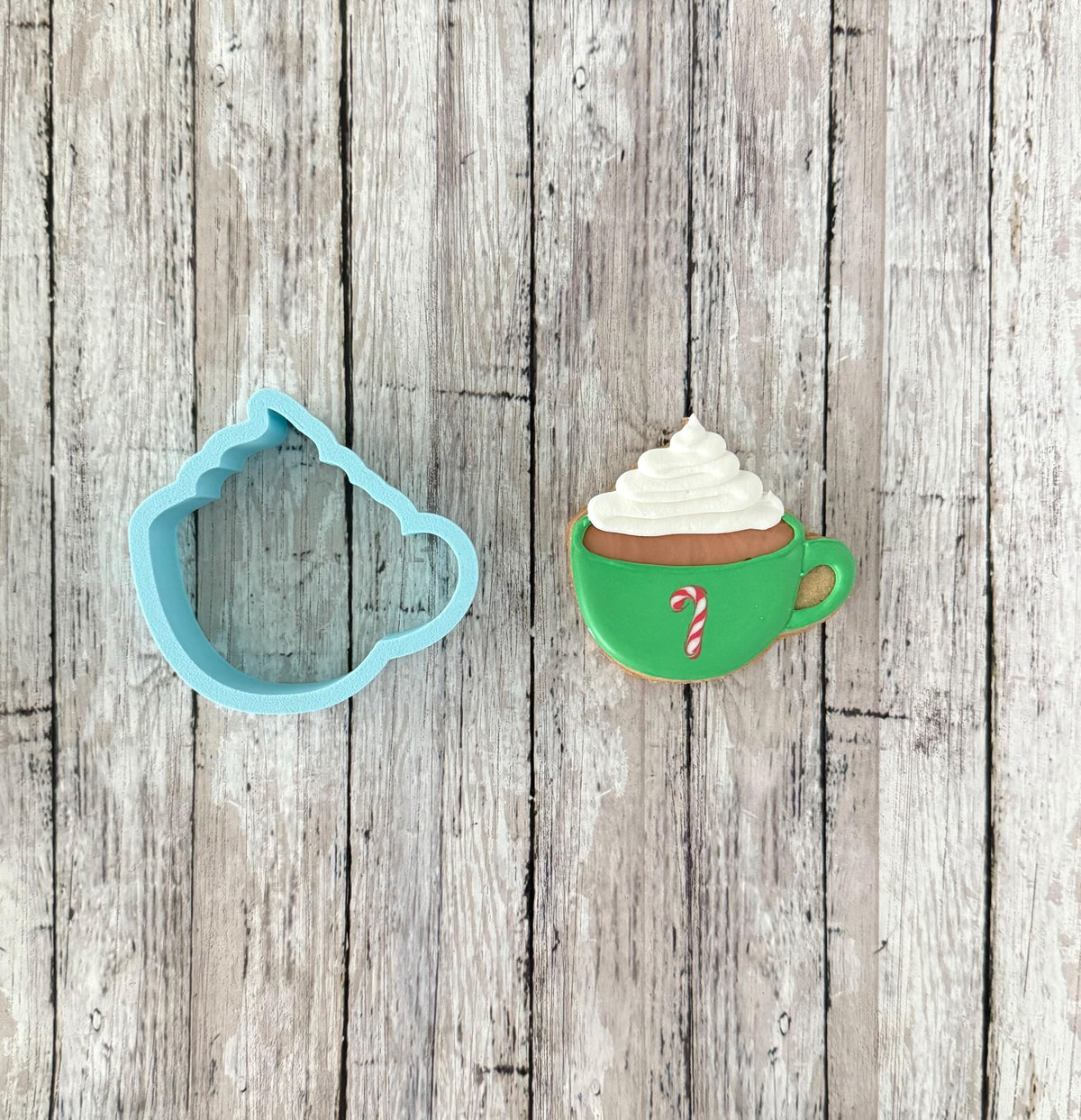Coffee Mug with Cream Cutter, christmas mug cutter, Christmas cutter, hot chocolate cutter, coffe cutter, hot cocoa cutter