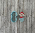 Santa Baby Cookie Cutter, baby shower cutter, swaddled baby cutter, Christmas cutter