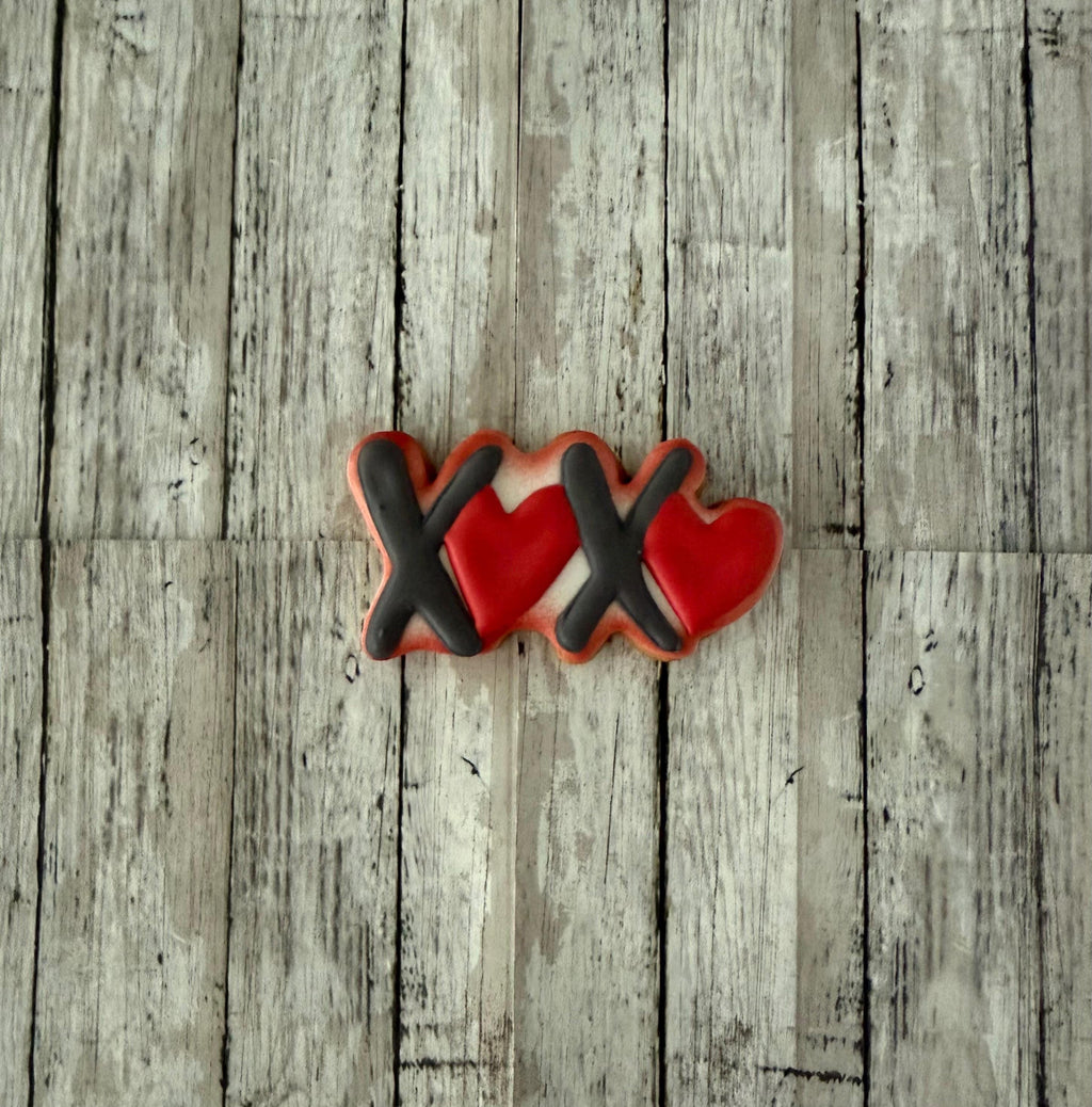 X and Heart Cookie Cutter, valentines cutter, hugs and kisses cutter, letters cutter, holiday cutter