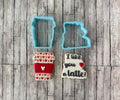 Coffee & Latte Set Cookie Cutter, valentines cutter, I love you a latte cutter, love cutter